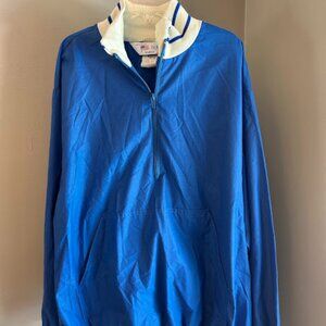 Vintage MBA Blue White 1/4 Zip Lightweight Windbreaker Pullover Size X-Large